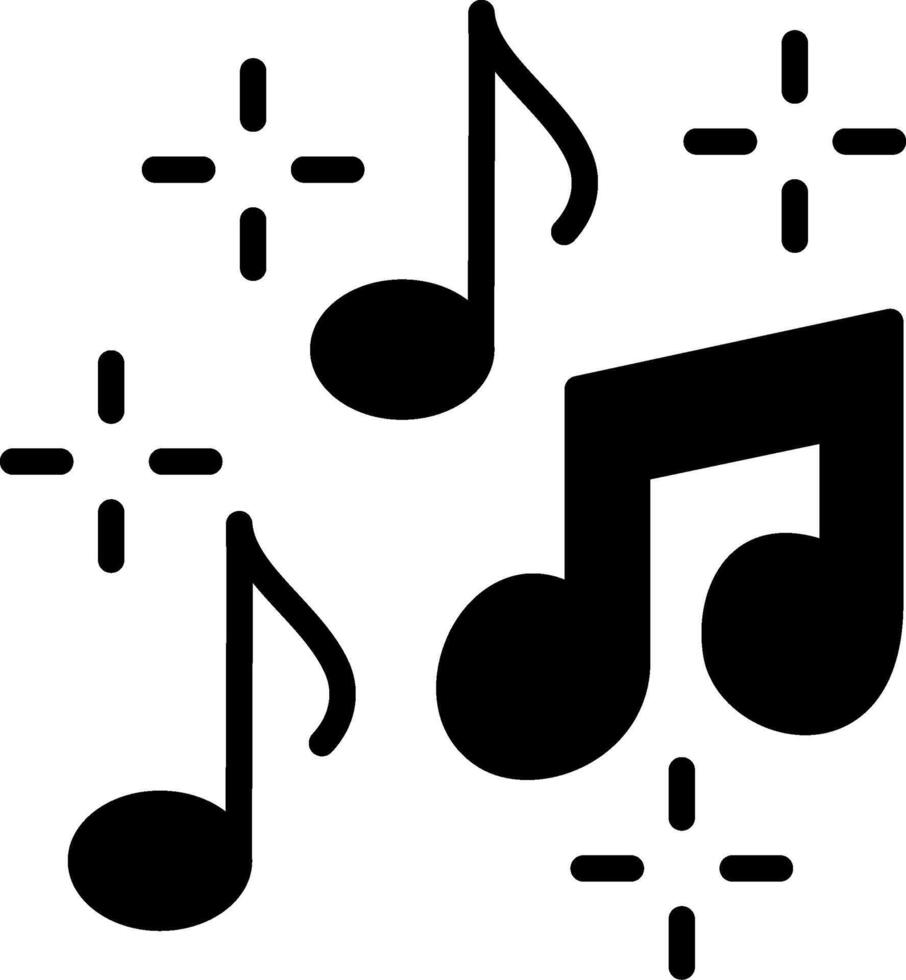 Music Glyph Icon Design vector