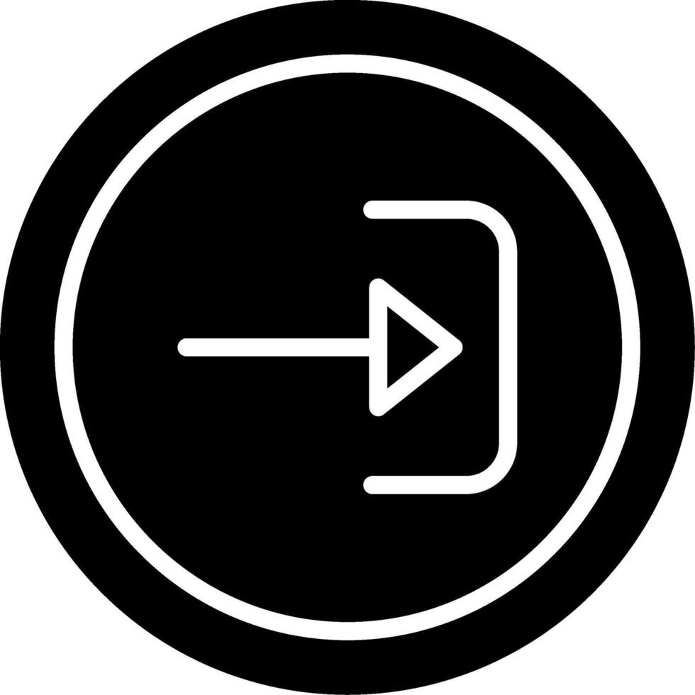 Login Glyph Icon Design vector