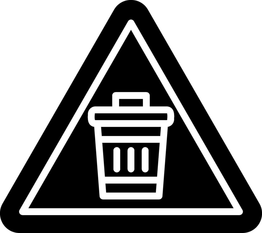 Bin Glyph Icon Design vector