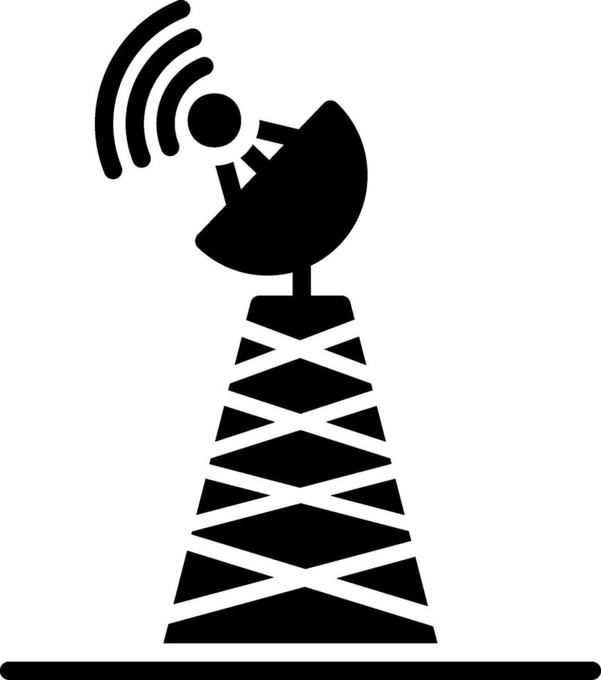 Radar Tower Glyph Icon Design vector