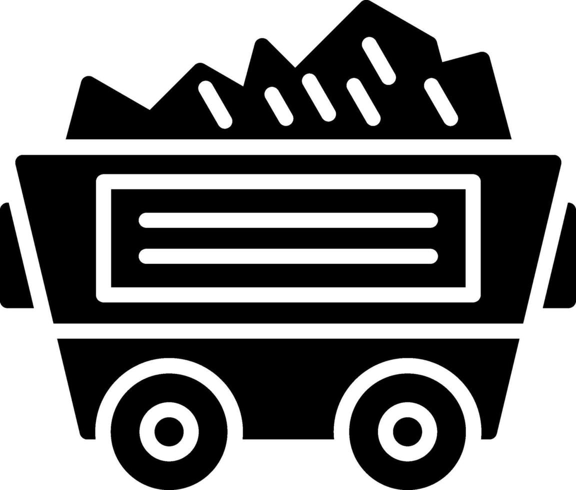 Mine Glyph Icon Design vector