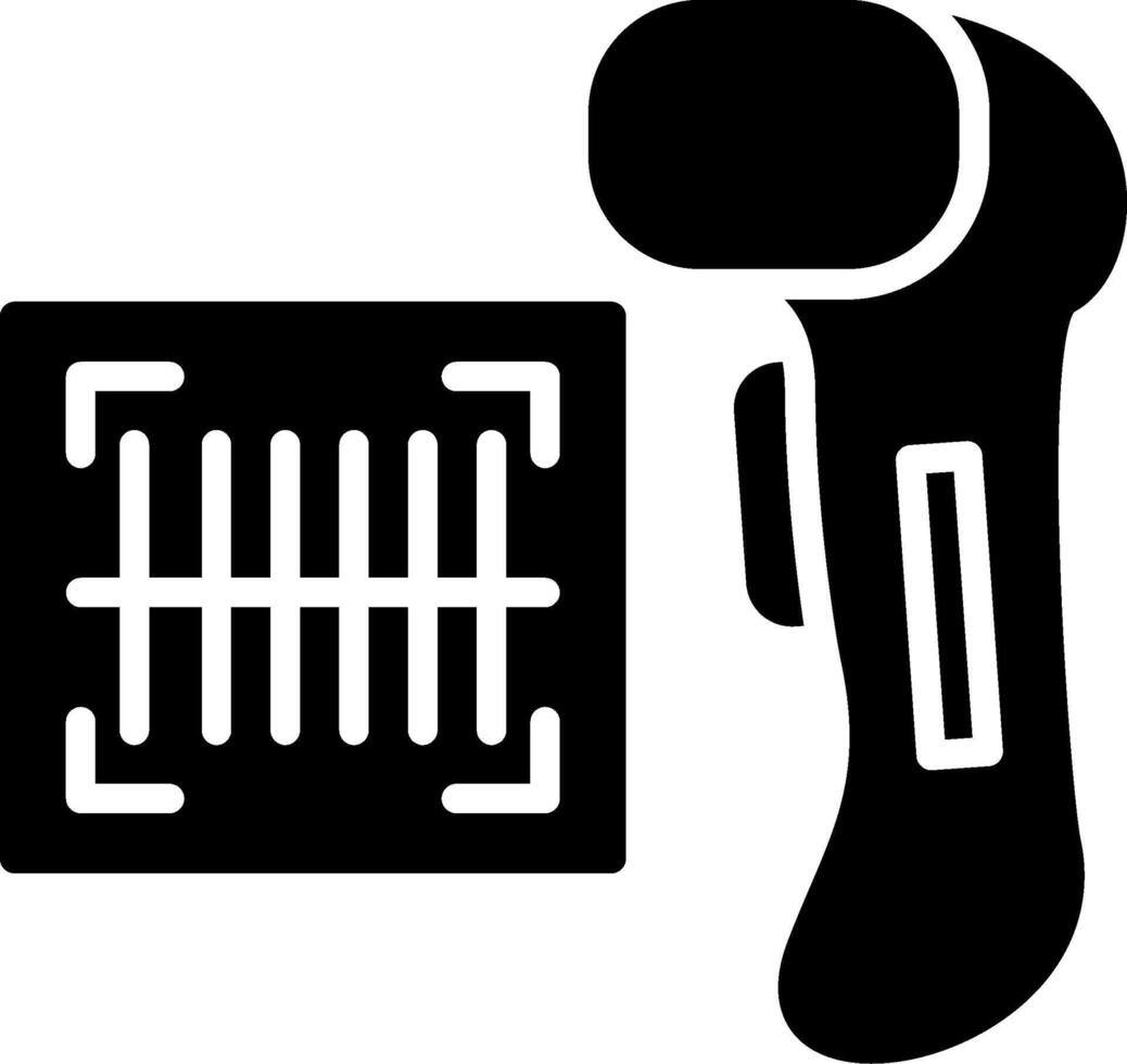 Barcode Scanner Glyph Icon Design vector