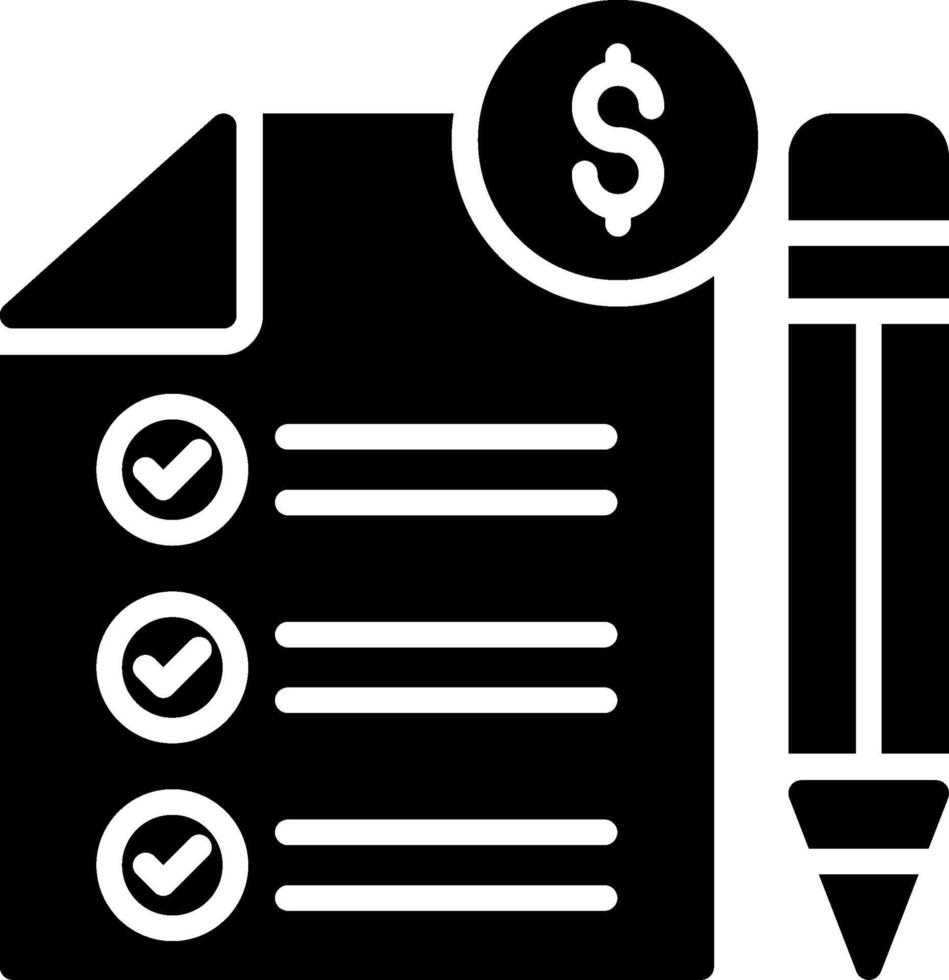 Checklist Glyph Icon Design vector
