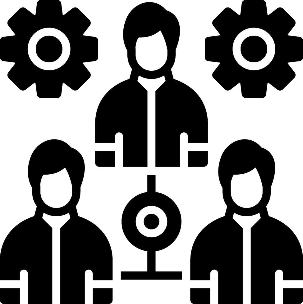 Team Glyph Icon Design vector