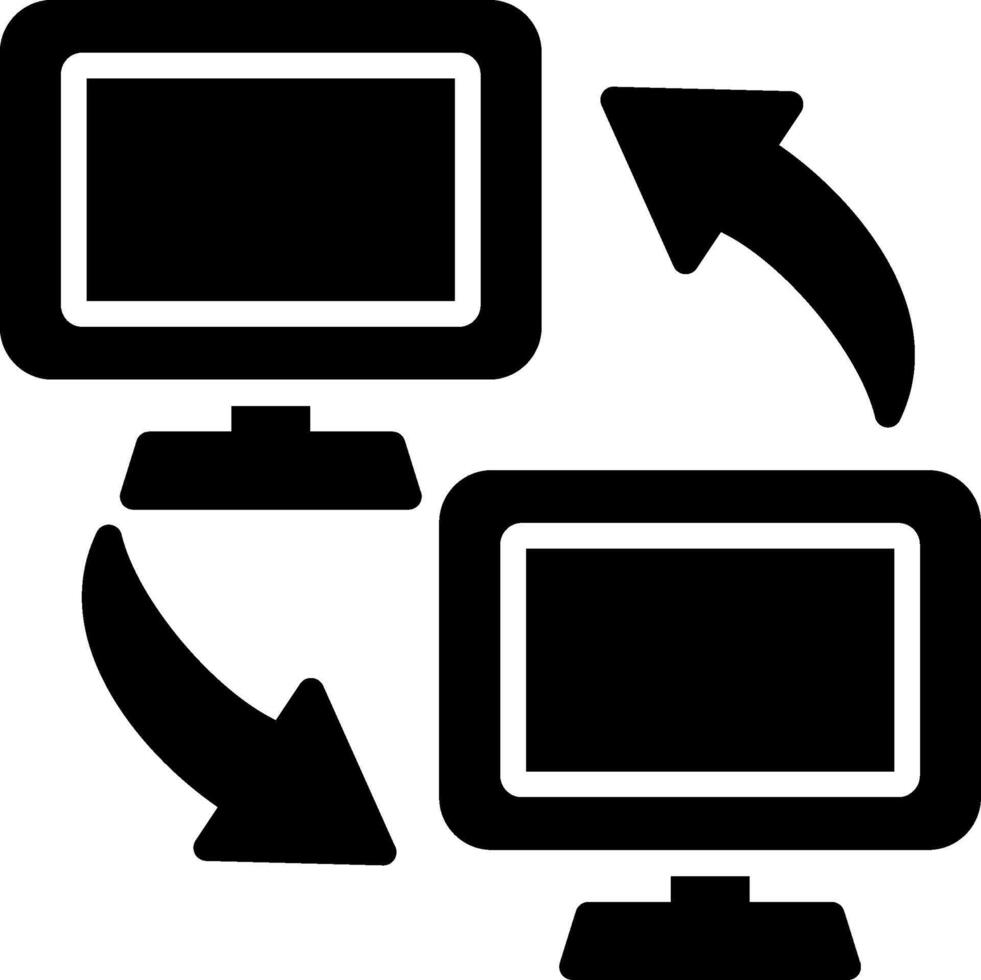 Transfer Glyph Icon Design vector