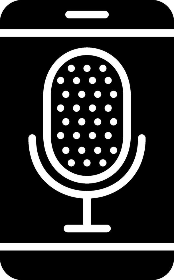 Podcast Glyph Icon Design vector