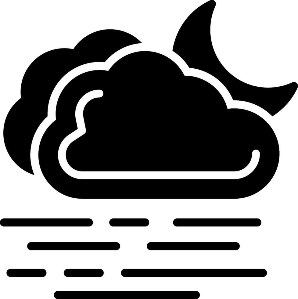 Fog Glyph Icon Design vector