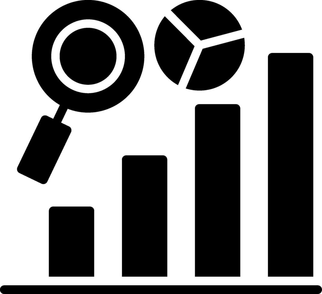 Analytics Glyph Icon Design vector