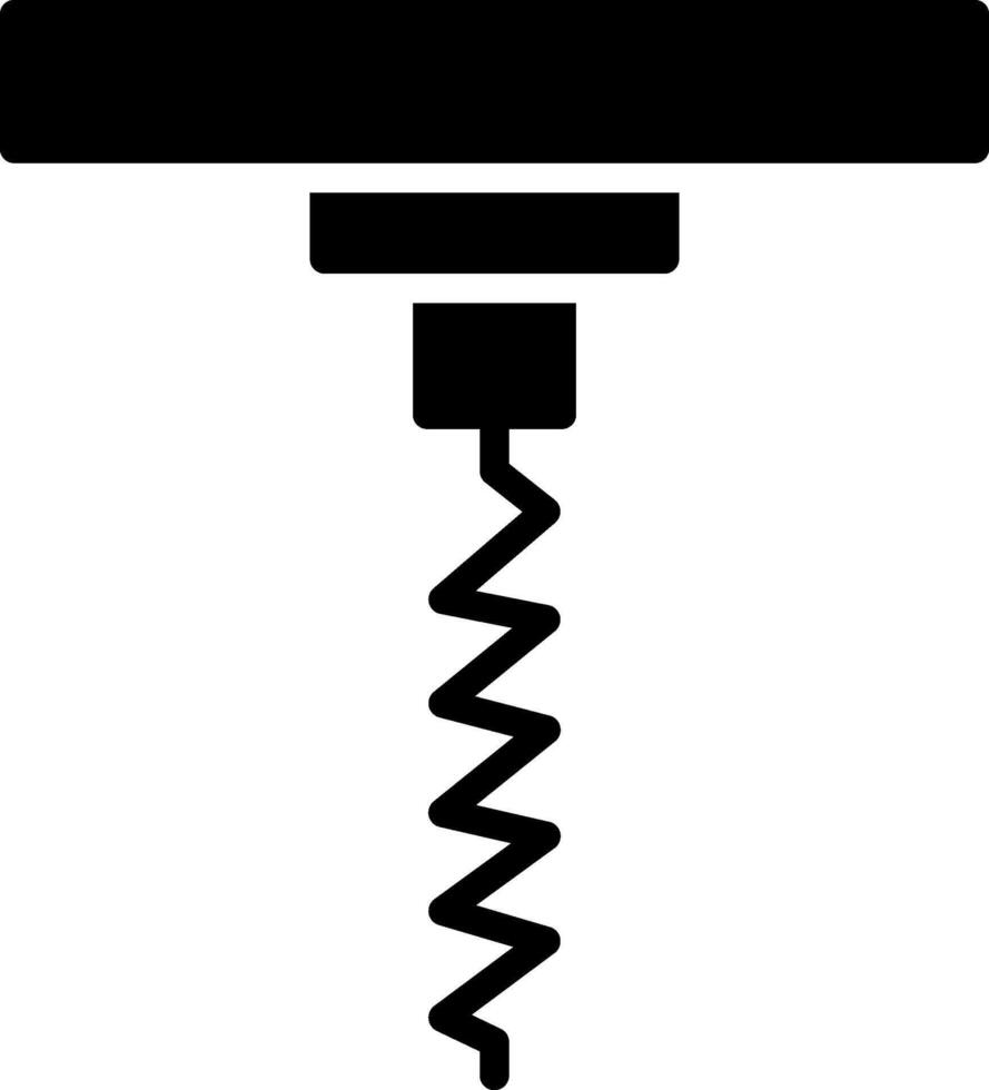 Corkscrew Glyph Icon Design vector