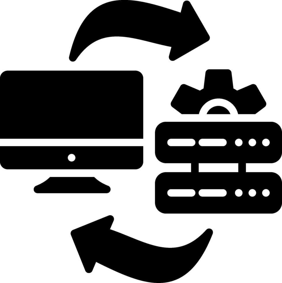 Data Transfer Glyph Icon Design vector