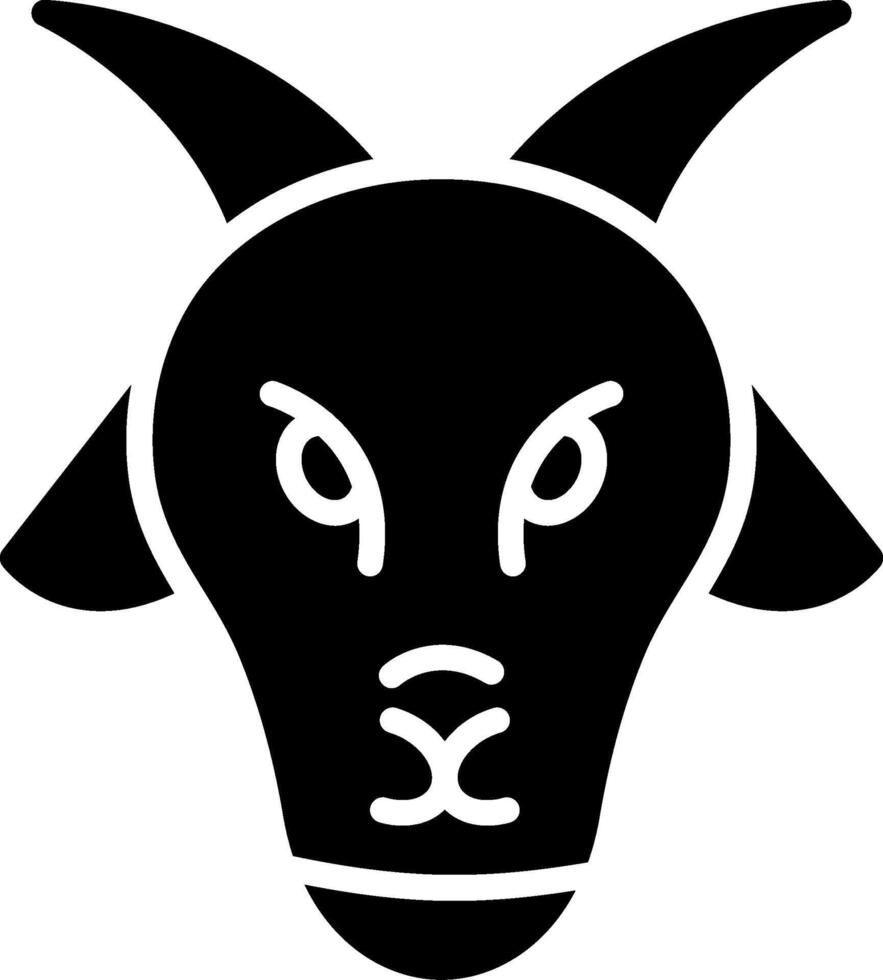 Goat Glyph Icon Design vector