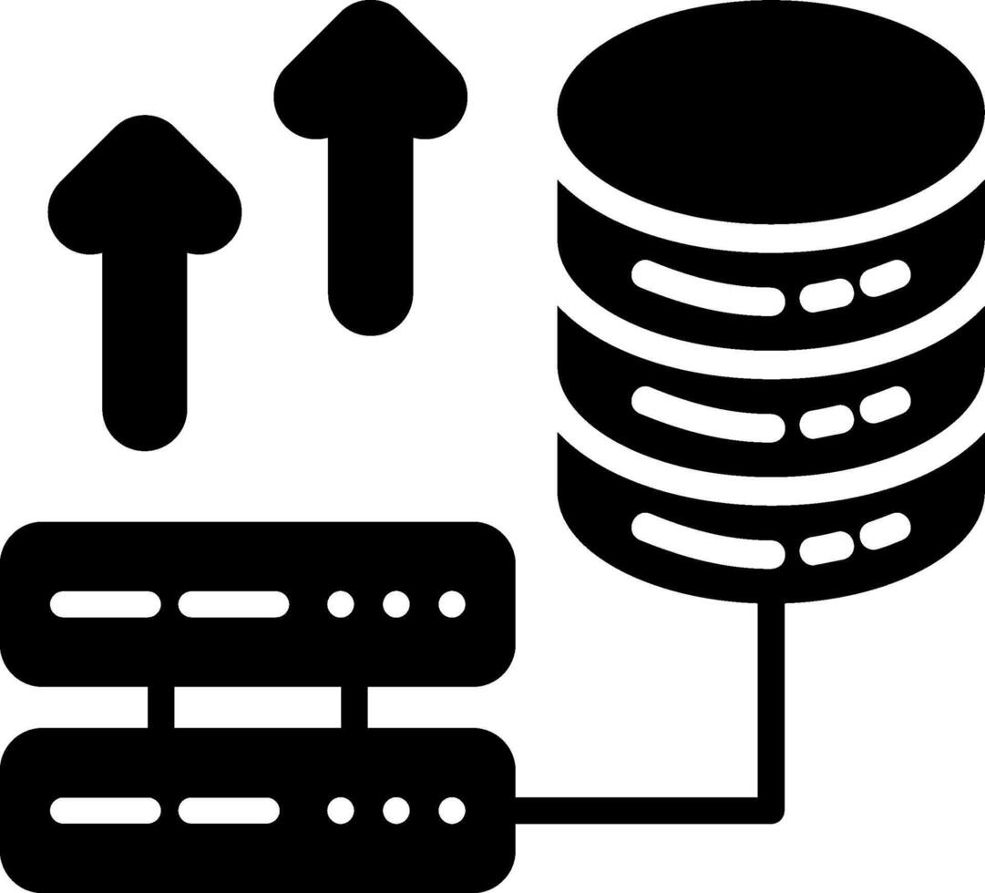 Data Storage Glyph Icon Design vector