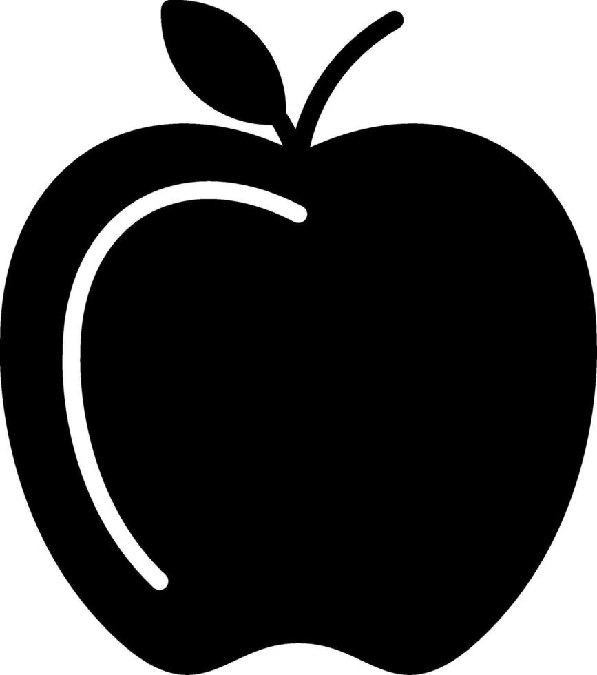 Apple Glyph Icon Design vector