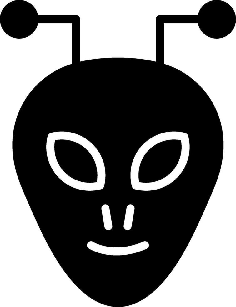 Alien Glyph Icon Design vector