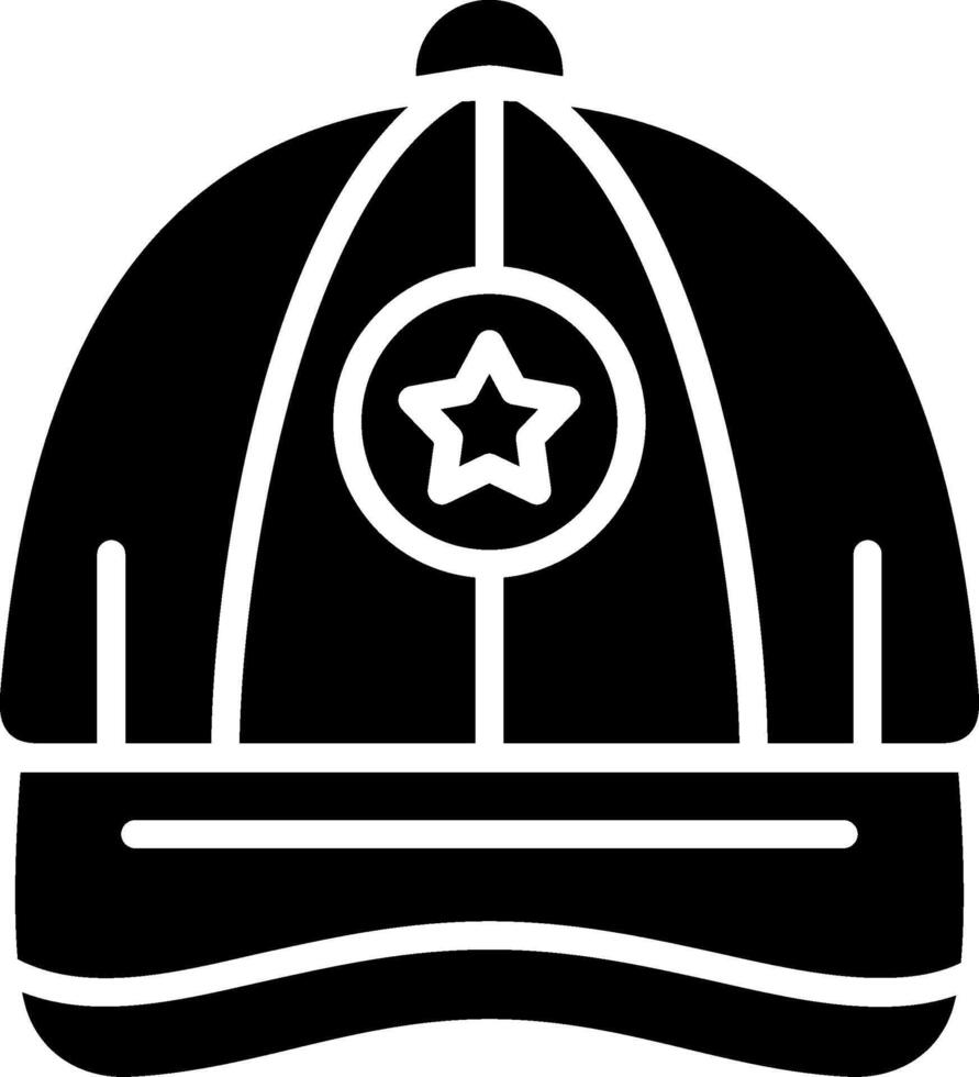 Cap Glyph Icon Design vector