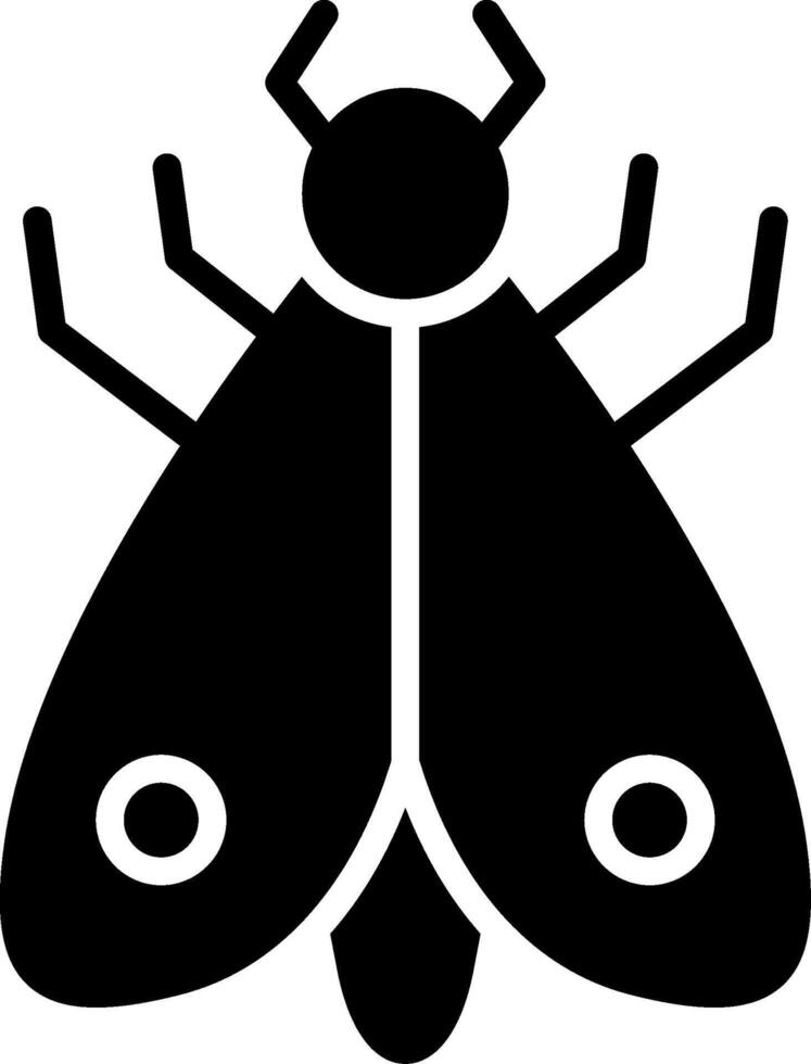 Moth Glyph Icon Design vector