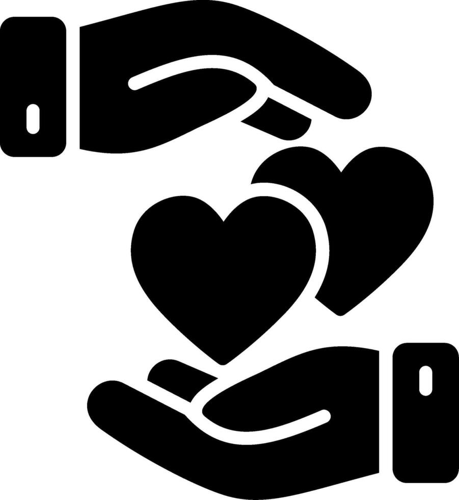 Helping Glyph Icon Design vector