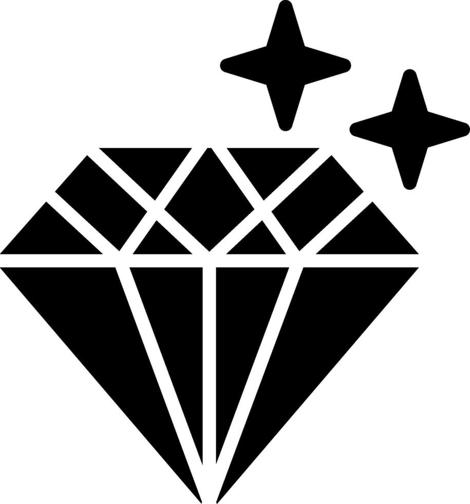 Diamond Glyph Icon Design vector