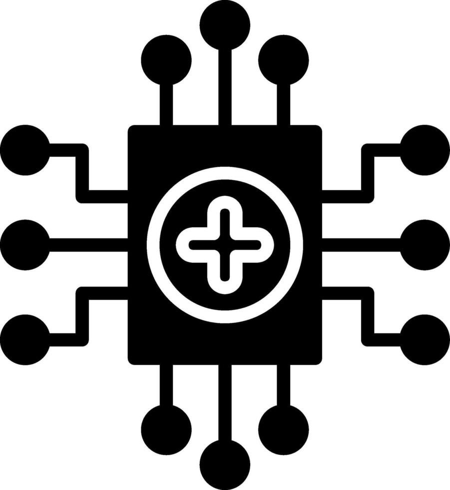 Tech Glyph Icon Design vector