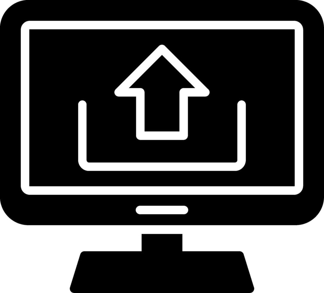 Upload Glyph Icon Design vector