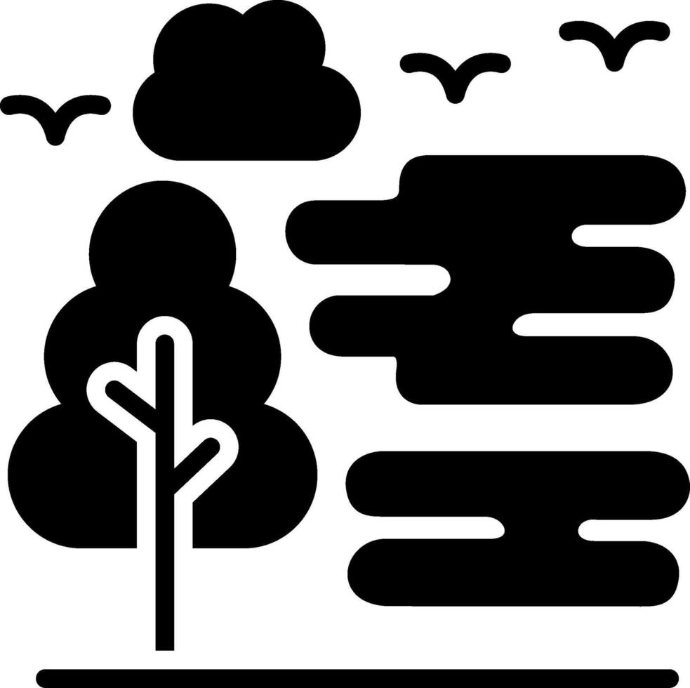 Fog Glyph Icon Design vector