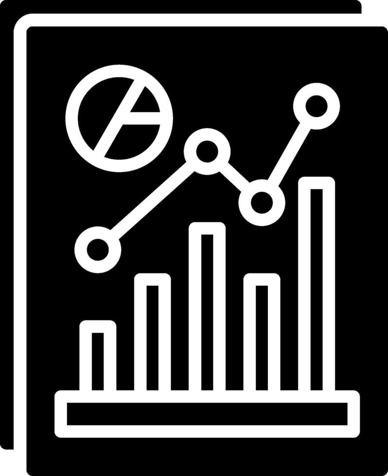 Data Analyst Glyph Icon Design vector
