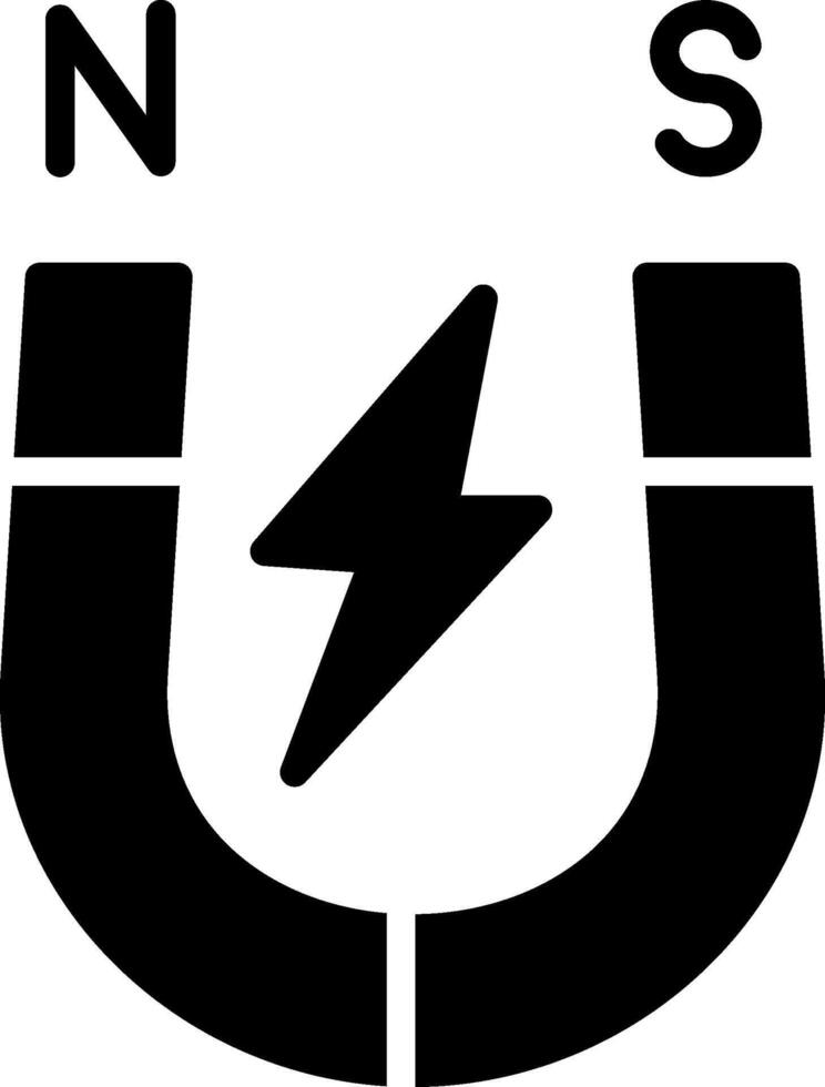 Magnet Glyph Icon Design vector