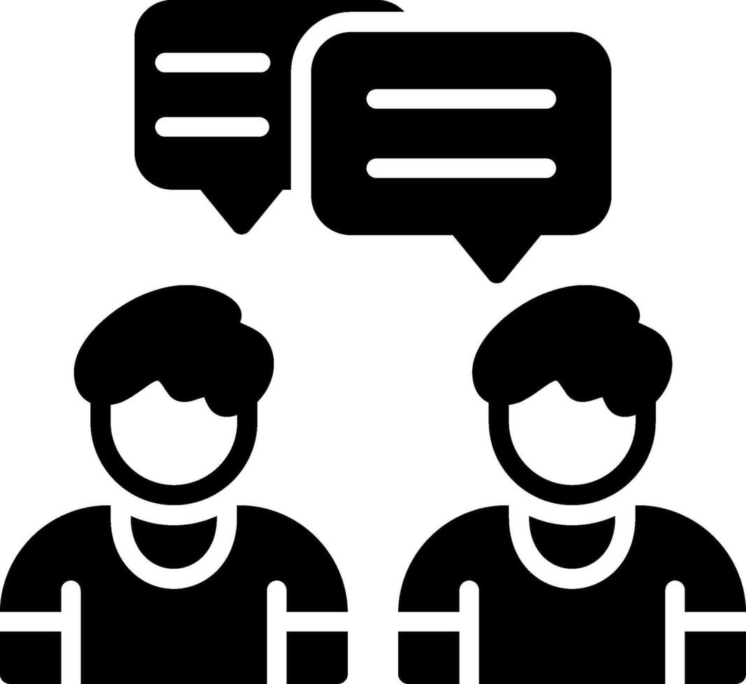 Conversation Glyph Icon Design vector