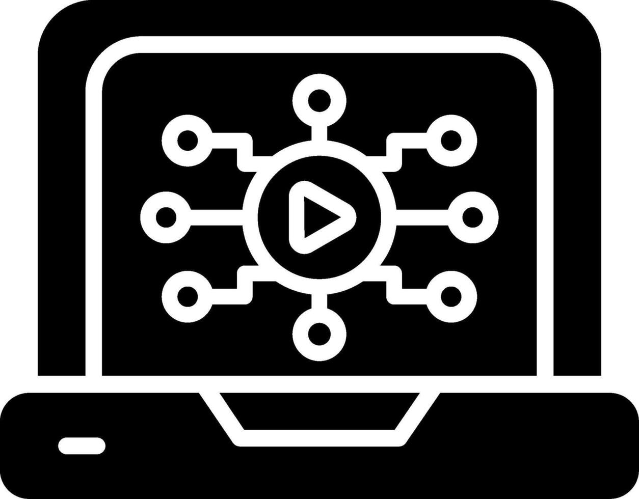 Media Glyph Icon Design vector