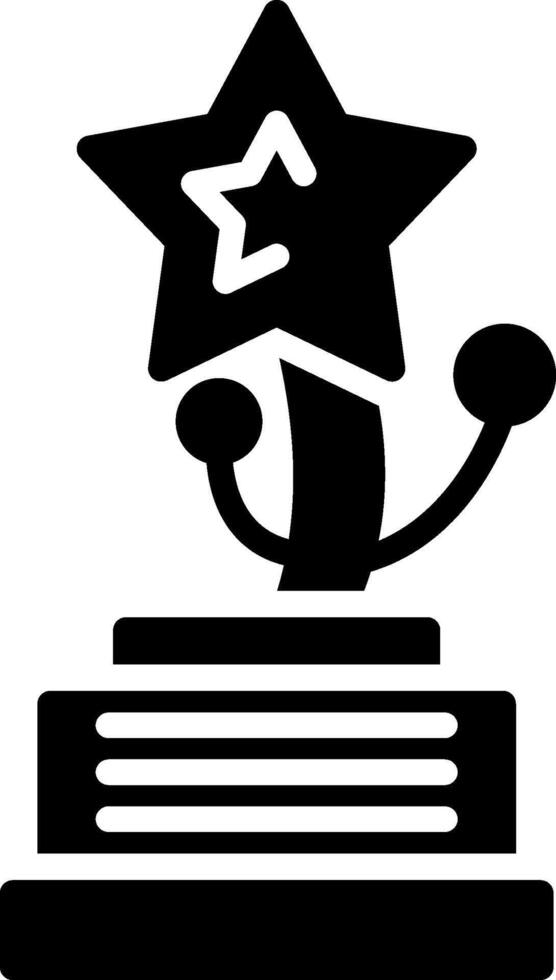 Trophy Glyph Icon Design vector