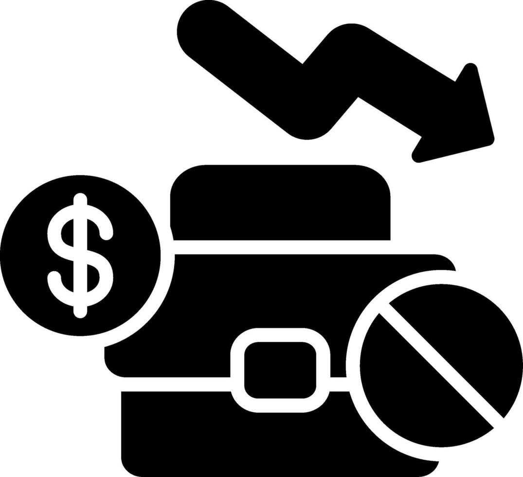 Unemployed Glyph Icon Design vector