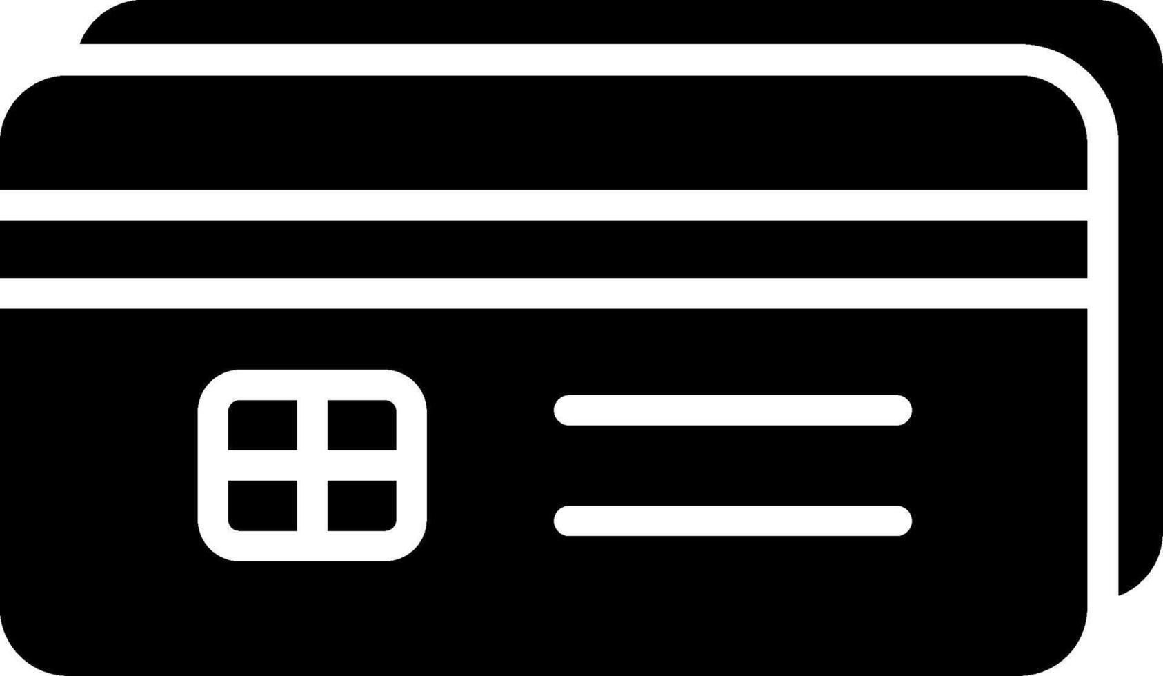 Credit Card Glyph Icon Design vector