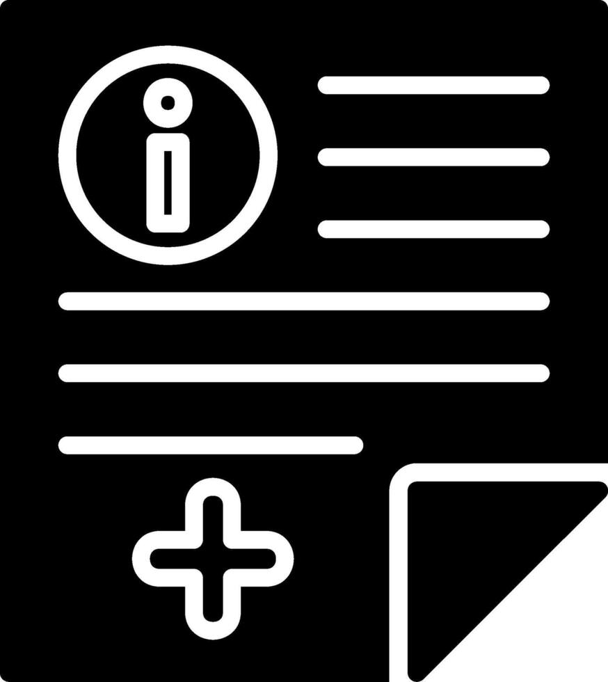 Information Glyph Icon Design vector