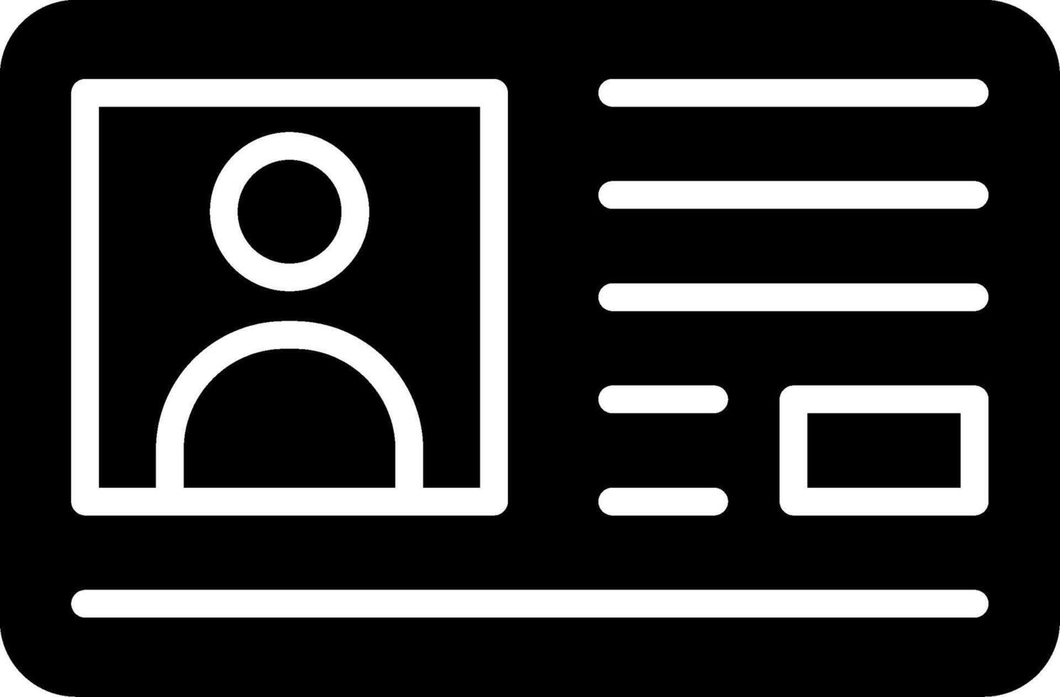 Id Card Glyph Icon Design vector