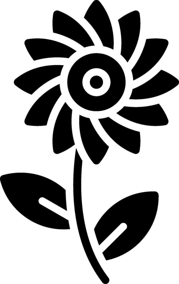 Flower Glyph Icon Design vector