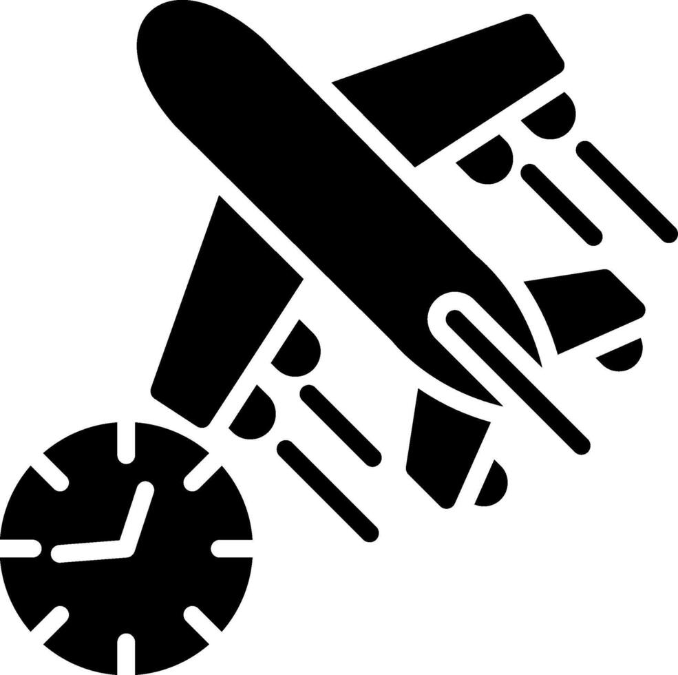 Delayed Glyph Icon Design vector
