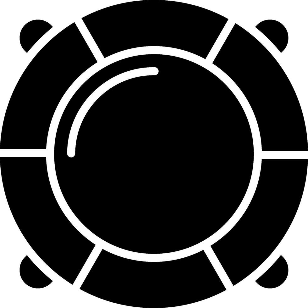 Lifebuoy Glyph Icon Design vector