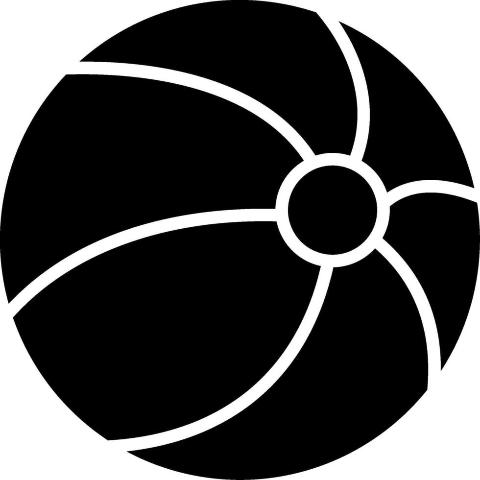 Beach Ball Glyph Icon Design vector