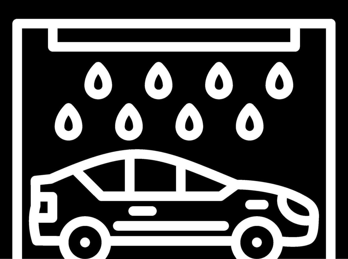Car Wash Glyph Icon Design vector