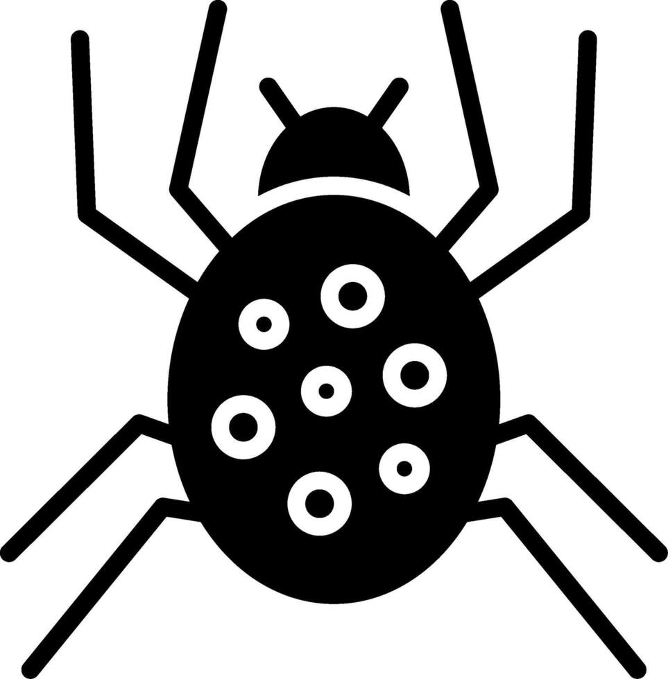 Spider Glyph Icon Design vector
