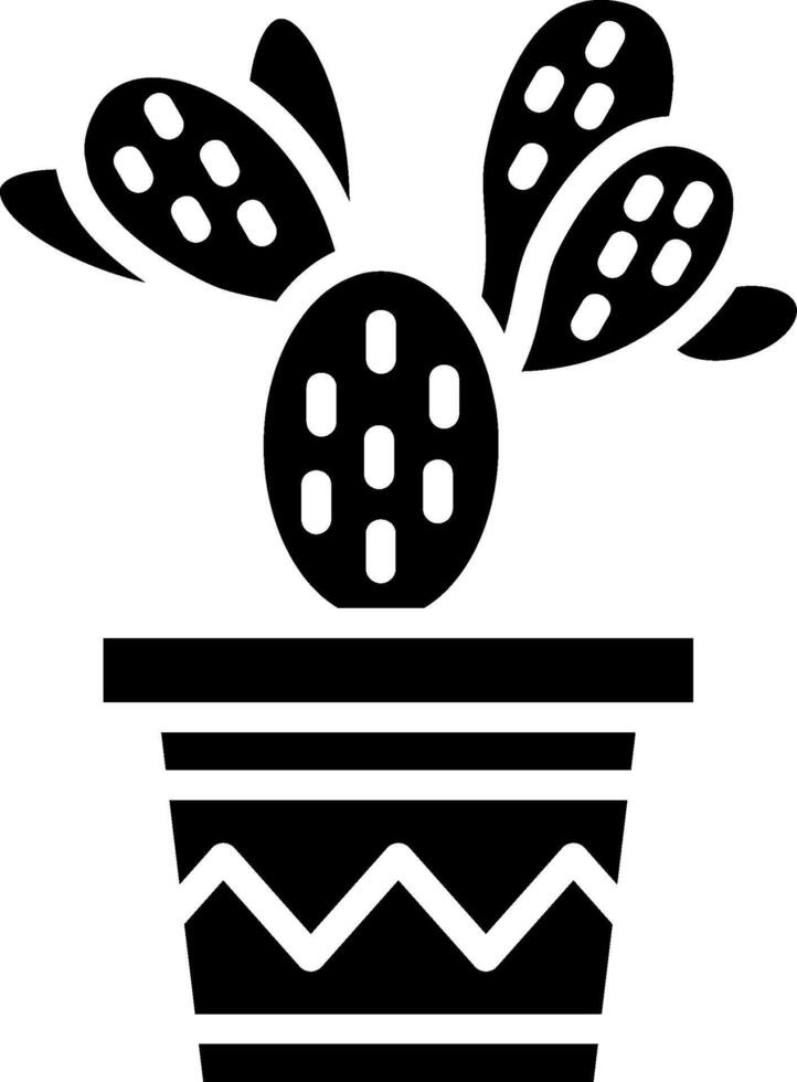 Cactus Glyph Icon Design vector