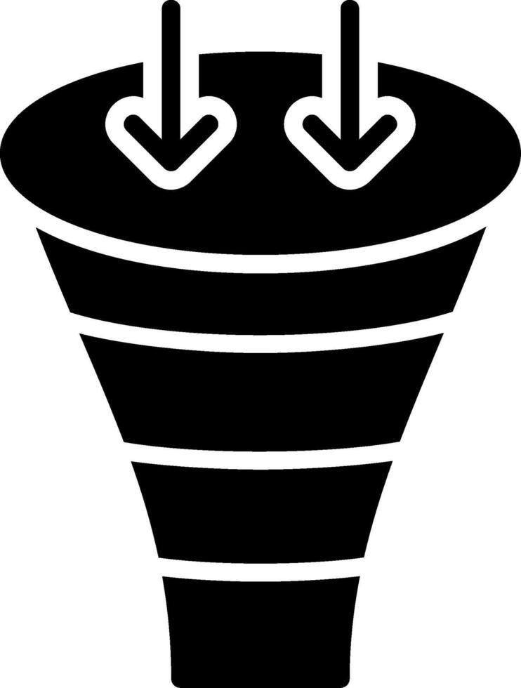 Funnel Glyph Icon Design vector