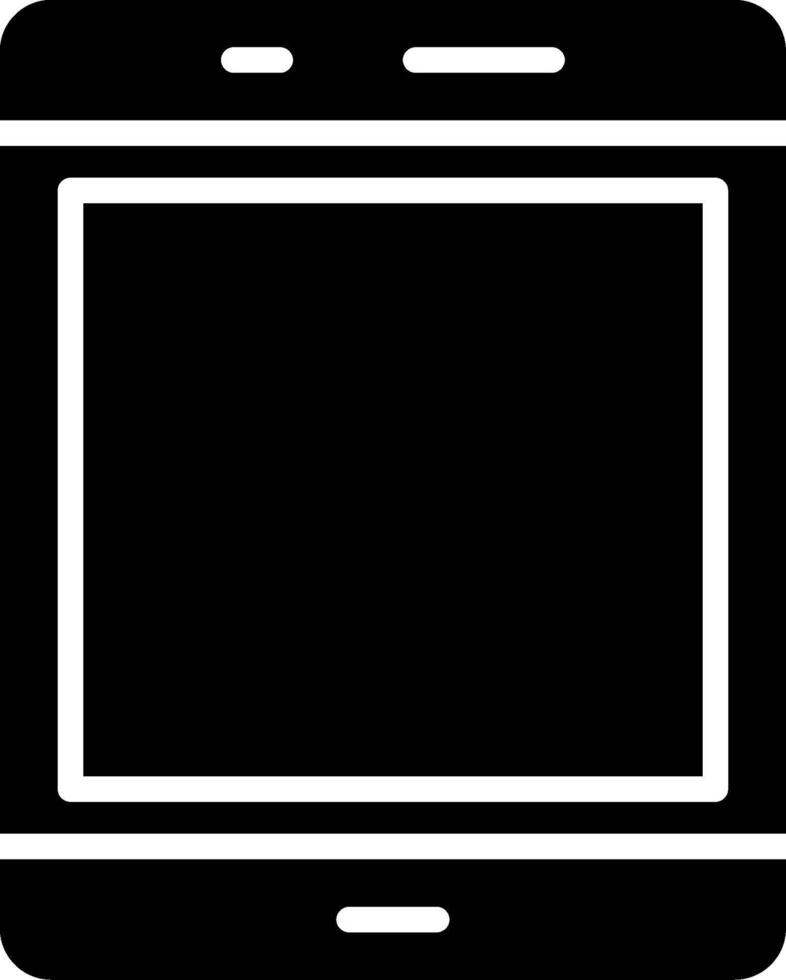 Tablet Glyph Icon Design vector