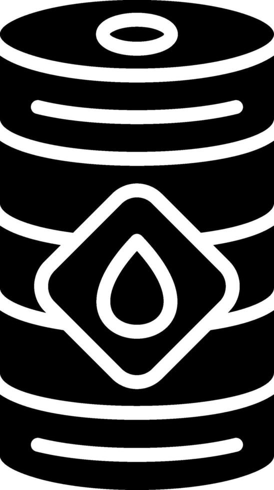 Oil Barrel Glyph Icon Design vector