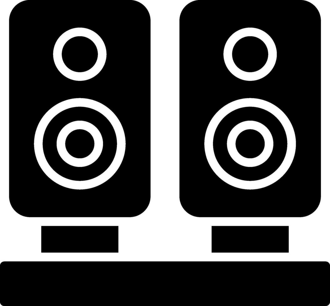 Speakers Glyph Icon Design vector