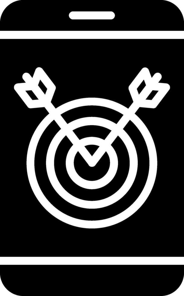 Target Glyph Icon Design vector