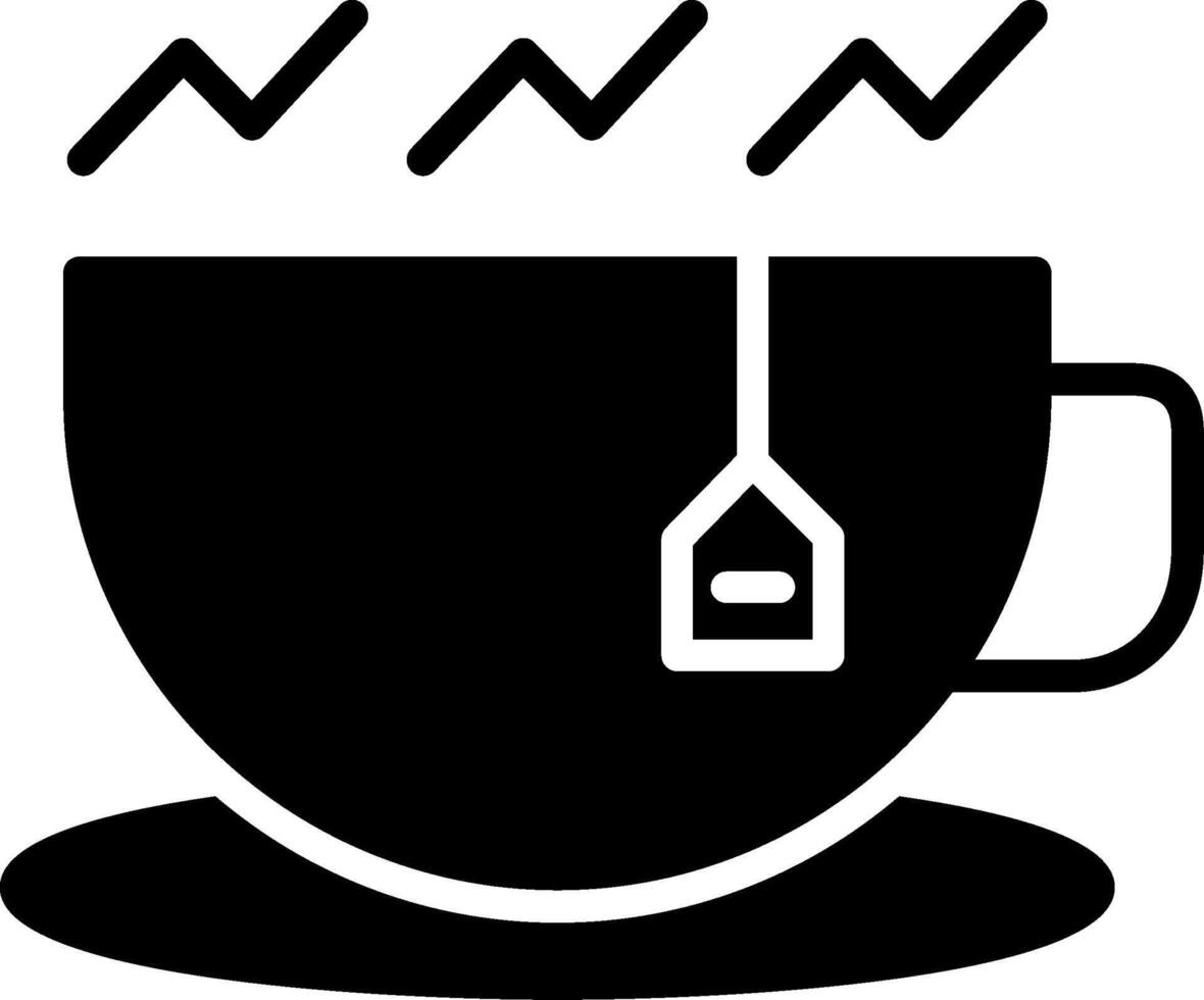 Tea Glyph Icon Design vector