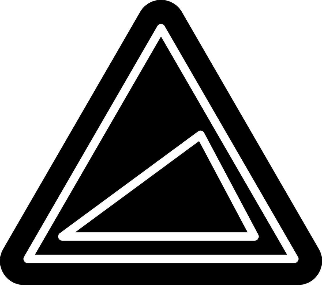 Steep Hill Glyph Icon Design vector