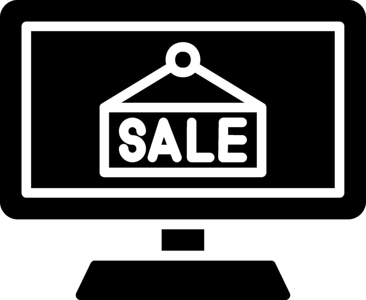 OnGlyph Sale Glyph Icon Design vector