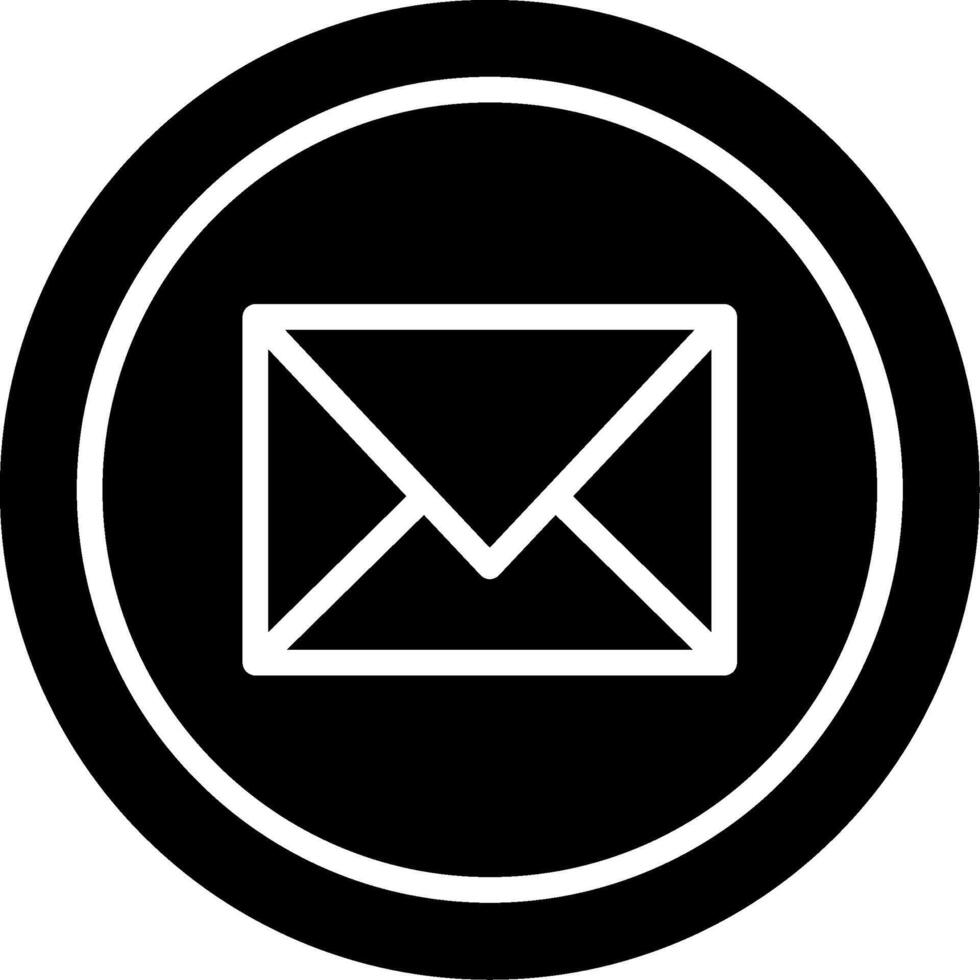 Mail Glyph Icon Design vector